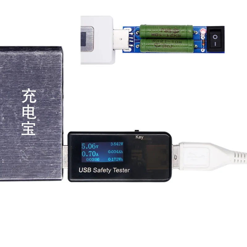 50 шт./лот USB 3-30 в ток и напряжение зарядное устройство измеритель мощности Банк +