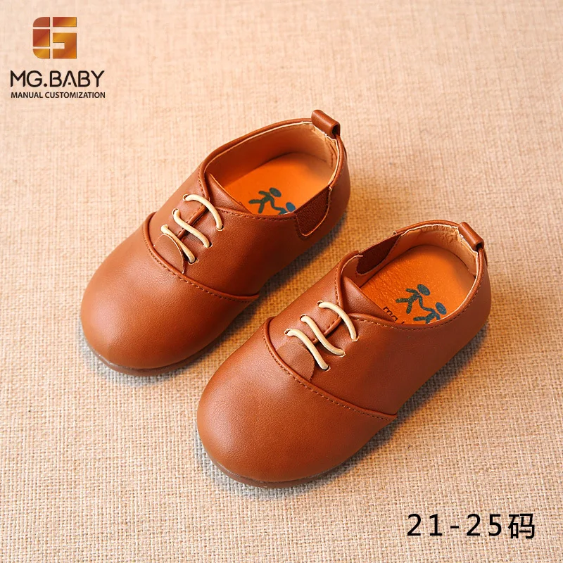 Новинка сезон весна-осень детская кожаная обувь для мальчиков и девочек мягкая