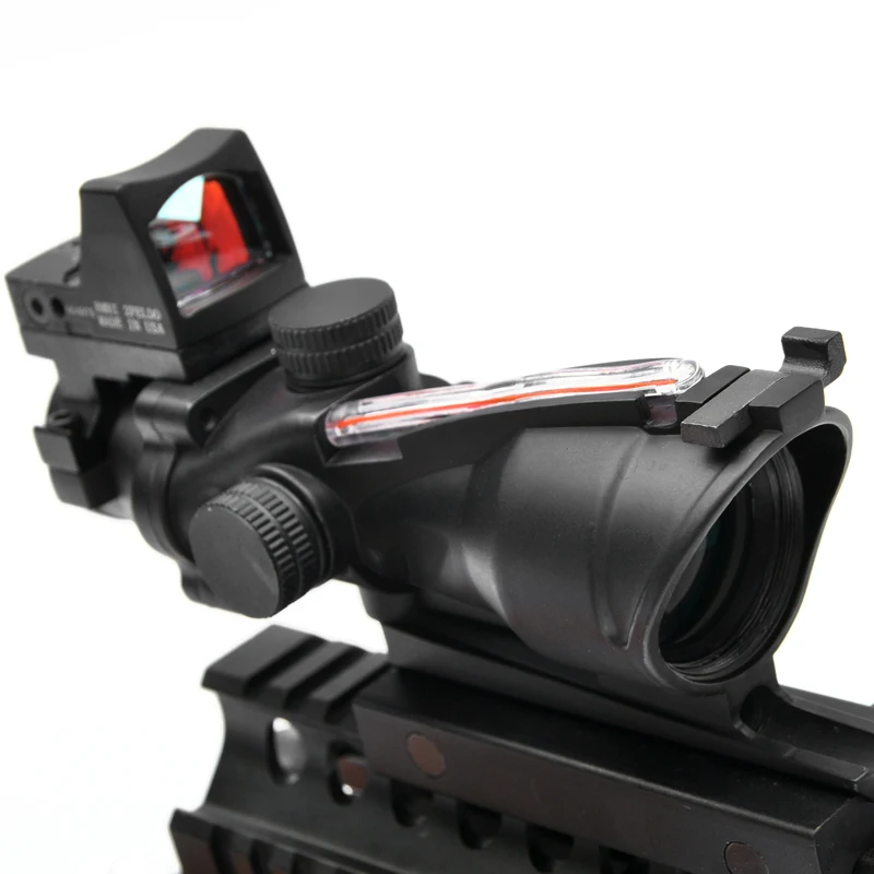 Оптический прицел с красной точкой ACOG 4X32 оптический из настоящего Красного