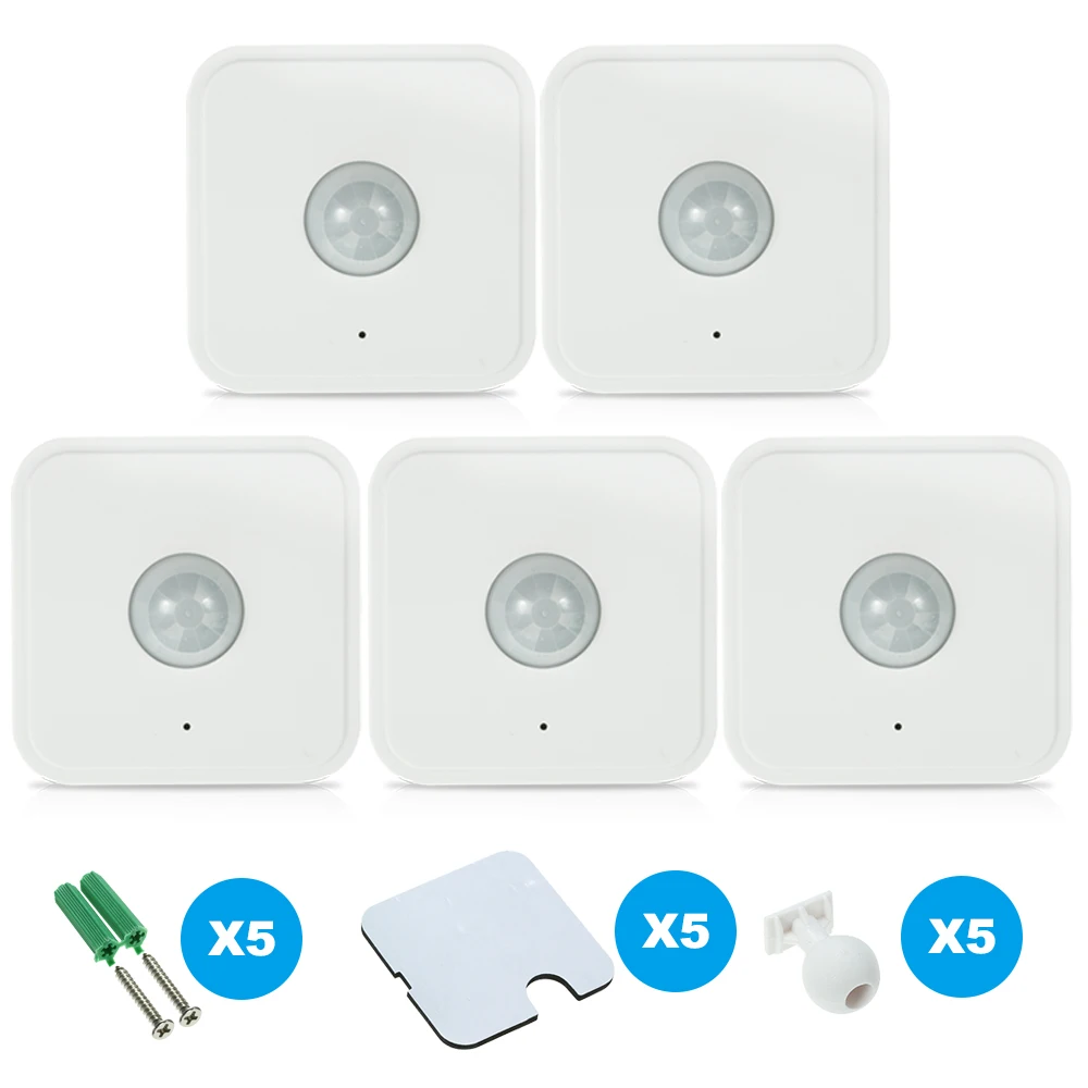 

5 Pcs 433MHz Wireless PIR Sensor Passive Infrared Detector for Alarm Security System