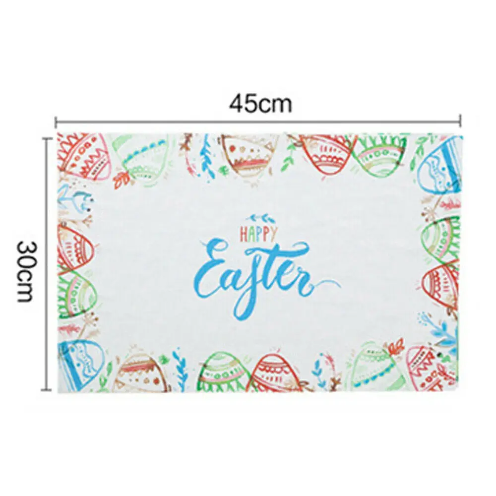 Креативный тканевый коврик с рисунком Пасхальных Кроликов и яиц Настольный