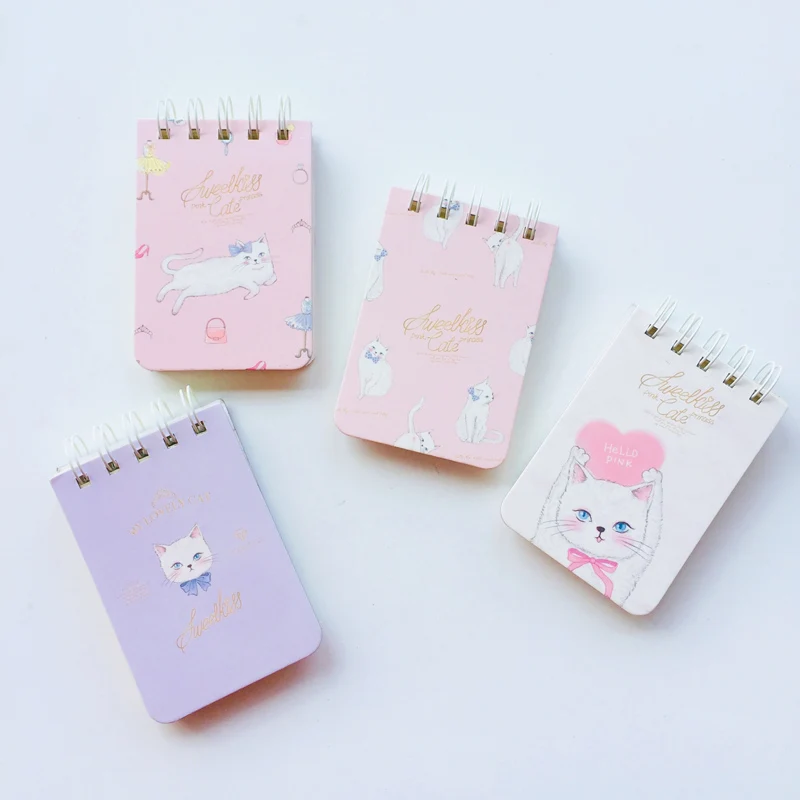 80 листов Принцесса Кошка портативная катушка Жесткий Чехол для планировщика