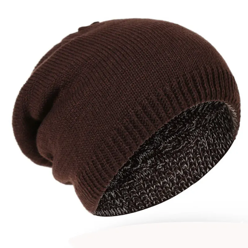Вязаная шапка в полоску для мужчин и женщин с двух сторон новая осенне зимняя