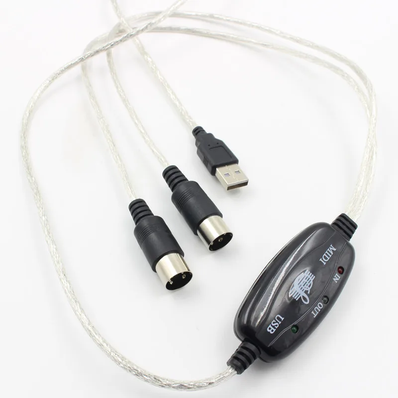 Интерфейсный кабель MIDI USB IN-OUT шнур линейный конвертер адаптер для ПК в