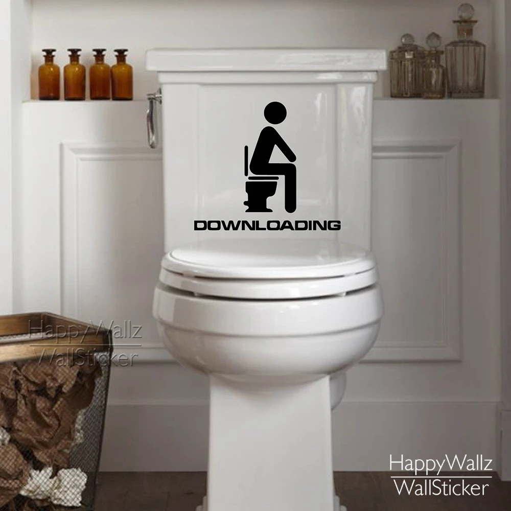 

Loading Toilet Wall Sticker Bathroom Quote Wall Decal Decorating DIY Washroom Wall Decals Removable Easy Wall Stickers 566Q