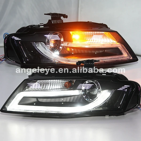 Для Audi A4L B8 светодиодный фонарь 2009 2012 года черный корпус SN|lamp housing|audi ledled audi |
