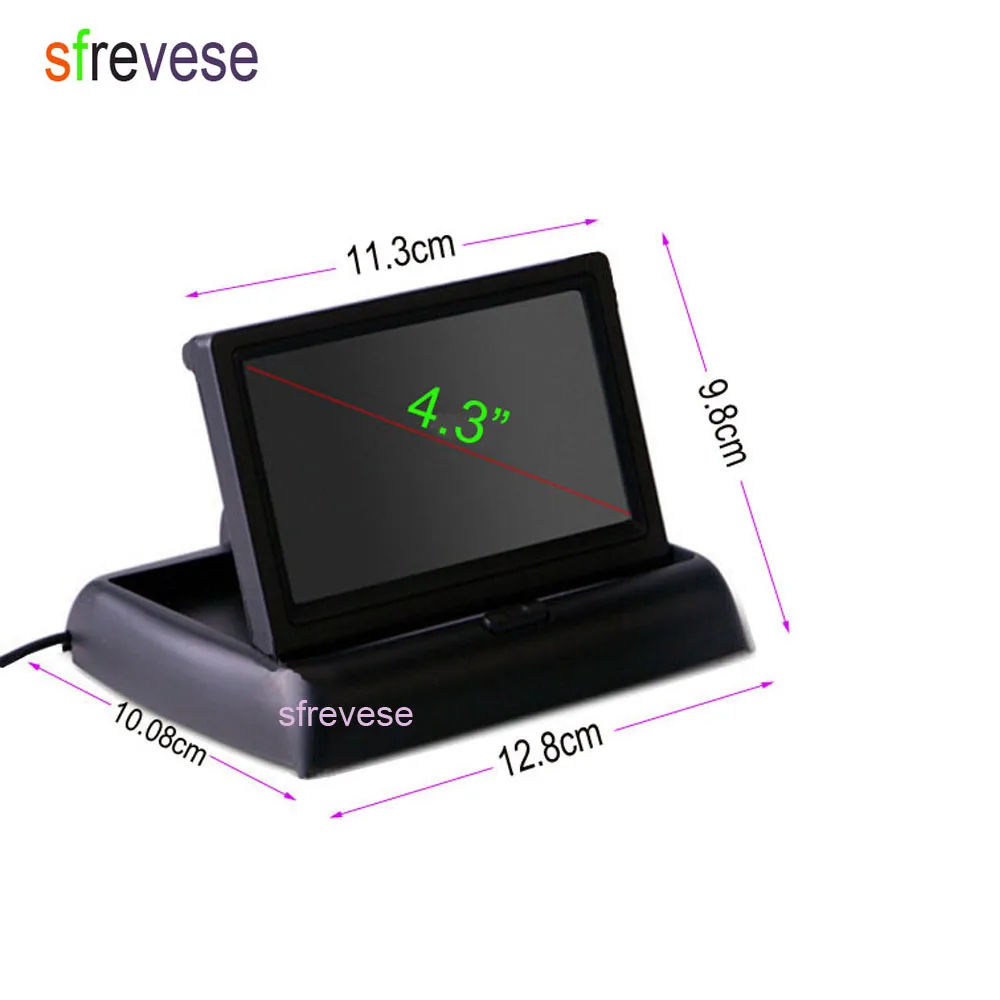 Складной ЖК-монитор 4 3 дюйма 18 светодиодный ИК-подсветка | Автомобили и мотоциклы