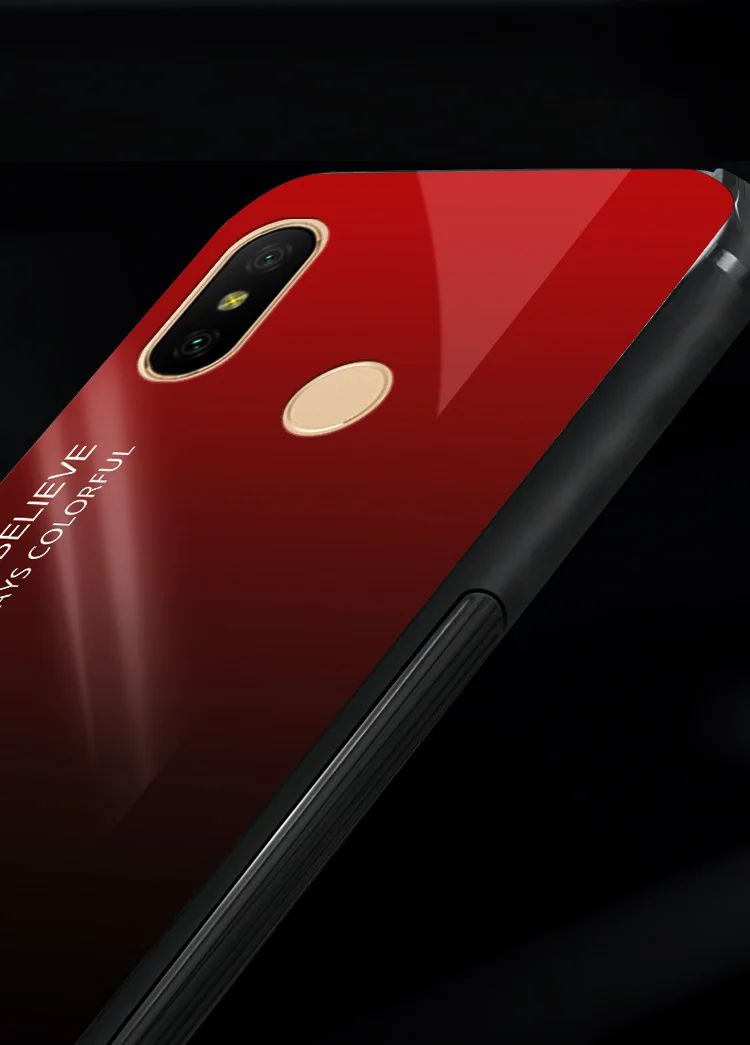 Для Xiaomi Mi 8 /Mi8 Pro Se /Mi Explorer Lite(8X) чехол градиентный цвет Закаленное стекло мягкая