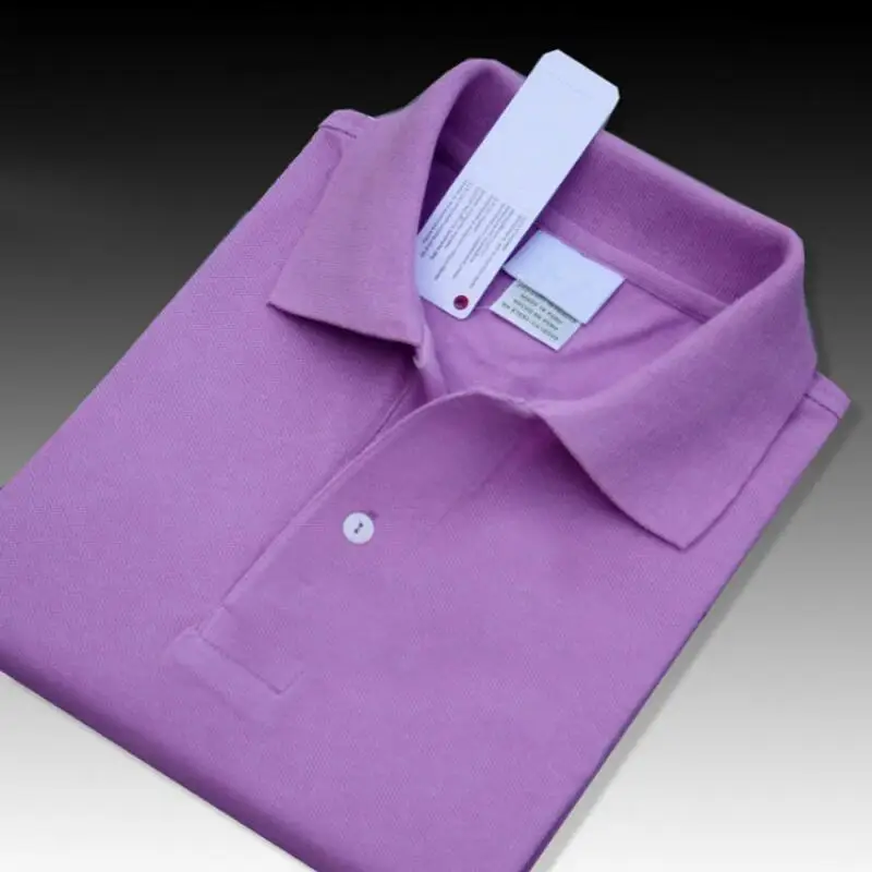Light purple Хлопок,, летние мужские рубашки поло с коротким рукавом, плюс размер, XS-4XL, повседневные одноцветные мужские рубашки поло, модные мужские топы s - Цвет: Light purple