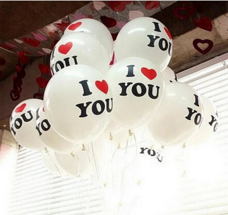 10 шт. 12 дюймов I LOVE YOU воздушные шары Жемчуг Латексные украшения для вечеринки Свадебные украшения только что женатые WYQ