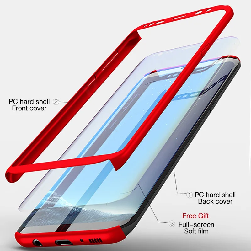 360 полная защита телефонные чехлы для Samsung Galaxy A750 A7 A9 A8 A6 плюс A3 A5 J3 J4 Prime J5 J6 J7 2017 2018