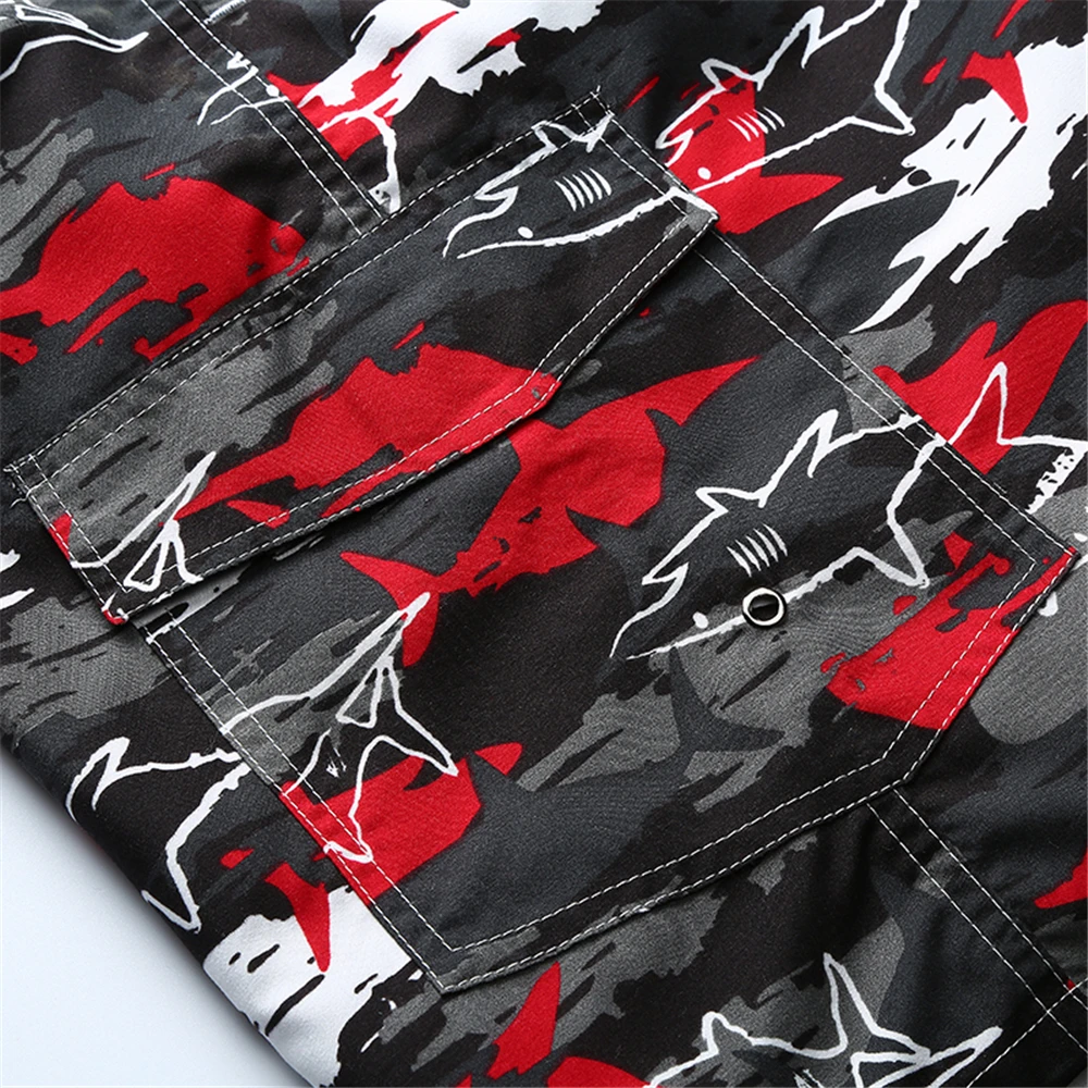 2018 новые мужские летние каникулы пляжная быстросохнущая легкий отпуск Cami акулы с