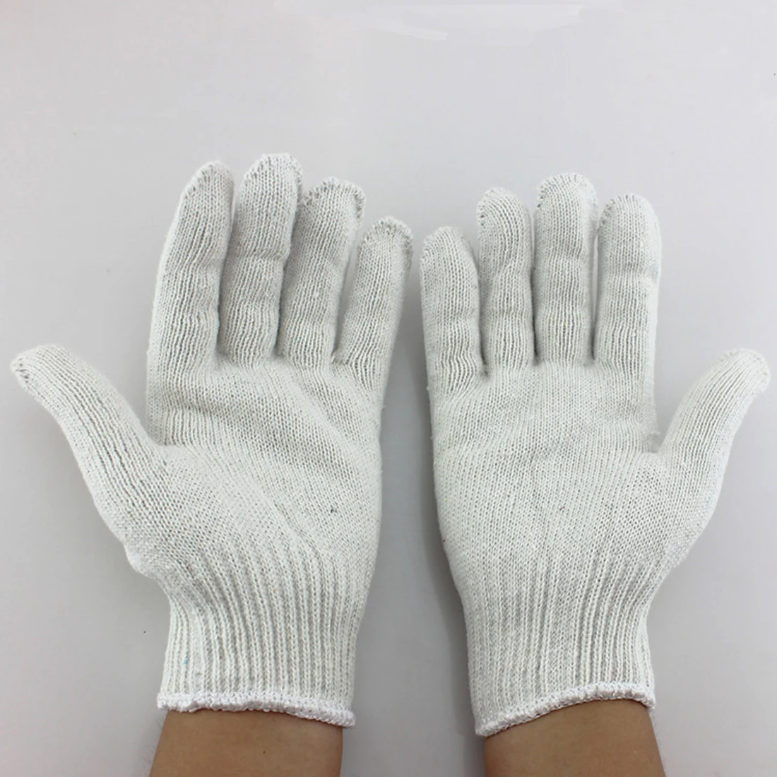 

Dewtreetali New 1 Pair Soft Comfortable White Cotton Yarn Working Protection Gloves Car Repair Security Tool Garden Labor Gloves