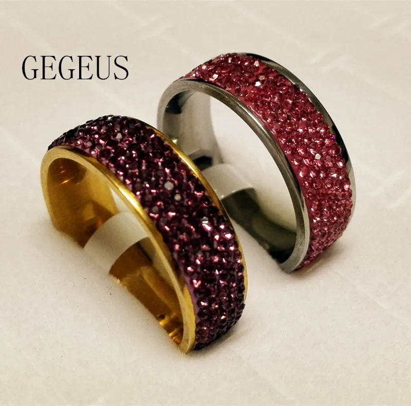 Энн ювелирные изделия GRGEUS цвета: золотистый Серебристый кольца с настоящими