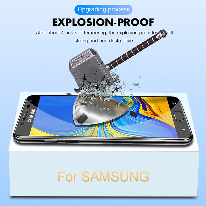 15D защита экрана закаленное стекло для samsung Galaxy J8 J6 J4 Plus для samsung J7 J5 J3 Защитная стеклянная пленка