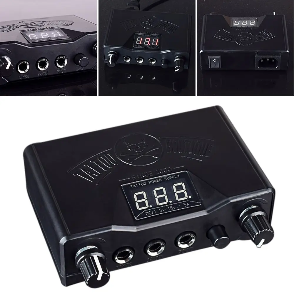 Черный комплект питания для татуировки lcd цифровой двойной Fuente De Poder Tatuaje alidentation Tatouage Клип шнур педаль с вилкой питания