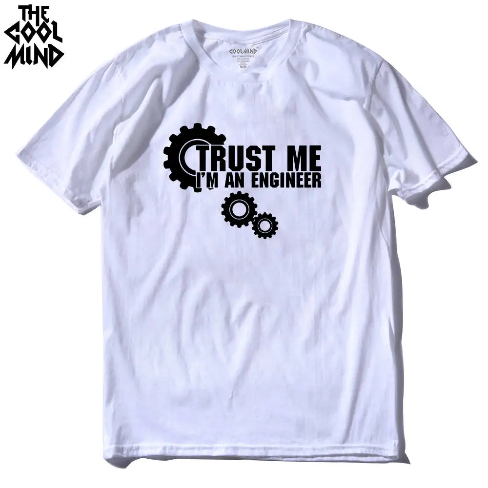 BS COOLMIND TR0112A, Хлопковая мужская футболка с принтом «TRUST ME I AM AN engineer», повседневная мужская футболка с круглым вырезом, трикотажные топы, футболки - Цвет: BS
