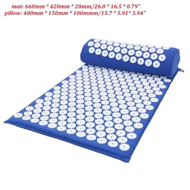mat and pillow Йога Спайк акупрессура коврик набор фитнес массажная подушка тело боль снимает Спайк мат - Цвет: mat and pillow