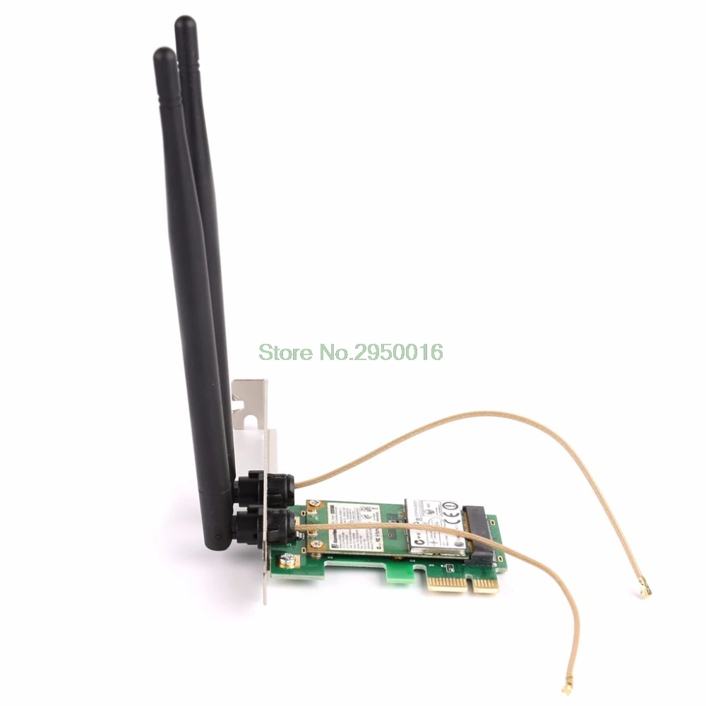 AR9281 Настольный Wlan беспроводной Wifi PCI-E карта адаптер PCI-1X 300 м с двойной несъемной антенной C26