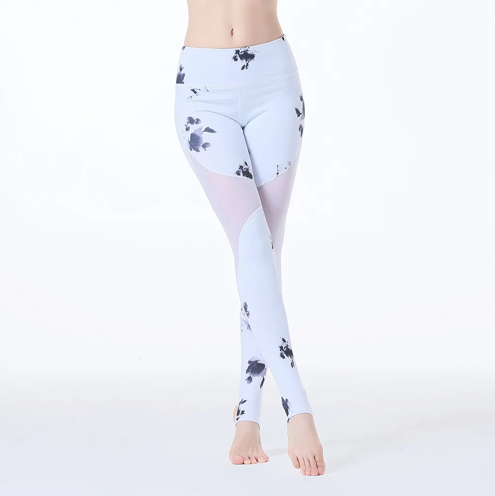 Повседневные брюки женские принты эластичные быстро обтягивающие высокая талия