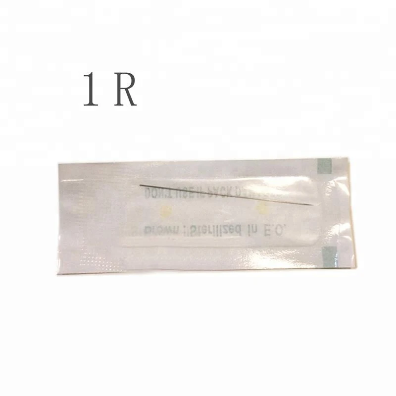 Одноразовые стерилизованные Профессиональные иглы татуировки 1/3/5/7 RL Для аппарат в виде ручки для татуажа бровей Перманентный макияж комплект пму иглы 1R