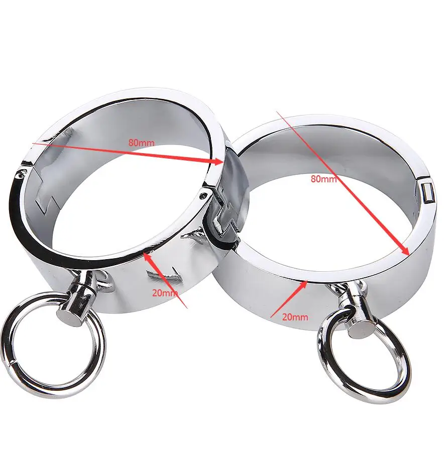 Женский круговой металла Наручники Связывание Сдержанность ведомого наручники