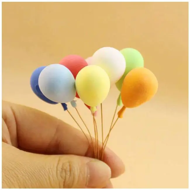 

1/12 Dollhouse Miniature clay ornaments colorful balloons children gift 8 pieces