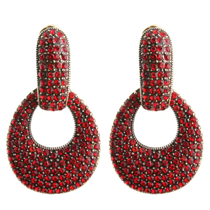 Серьги-подвески NeeFu WoFu большие многоцветные серьги из цинкового сплава с