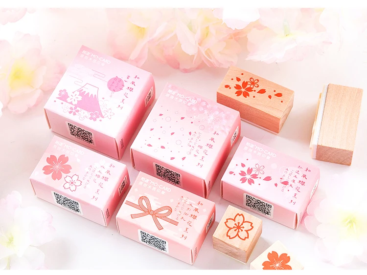Серия cherry blossom японский стиль штамп DIY деревянные и резиновые штампы для скрапбукинга канцелярские товары Скрапбукинг Стандартный штамп