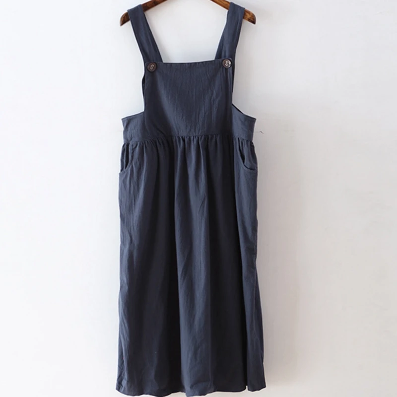 Мори юбка на подтяжках Высокое качество 100% хлопок миди линия ремень высокая