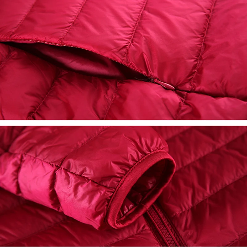Ультра Легкая зимняя куртка-пуховик Для женщин куртка с капюшоном теплые