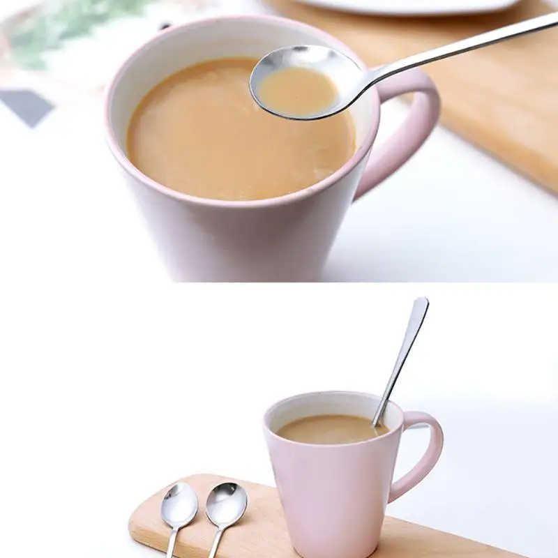 1 шт. из нержавеющей стали с длинной ручкой кофейная ложка Мороженое десертная