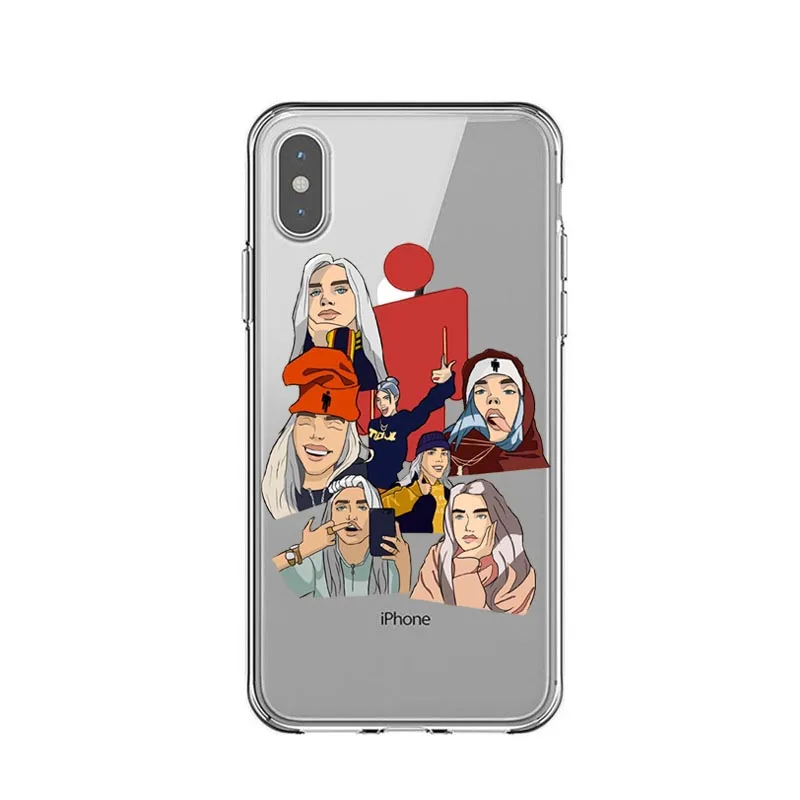 TPU Billie eilish rainbow blohsh глаза океана мягкая задняя крышка чехол для телефона для iPhone 11 Pro Max X 5 5S SE 6 6S Plus 7 8 Plus XS MAX XR - Цвет: TPU