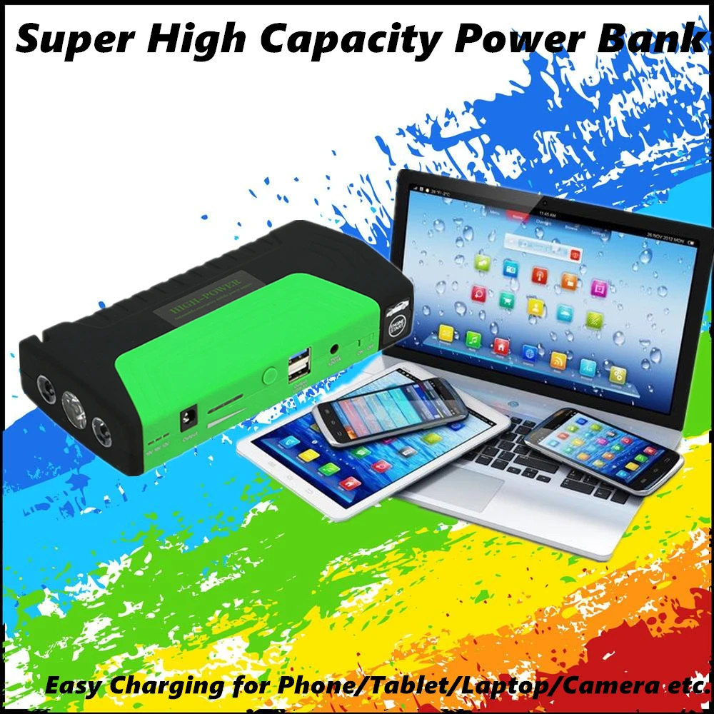 Автомобильный стартер портативные стартовые кабели устройства Power Bank 12V 600A Evolve