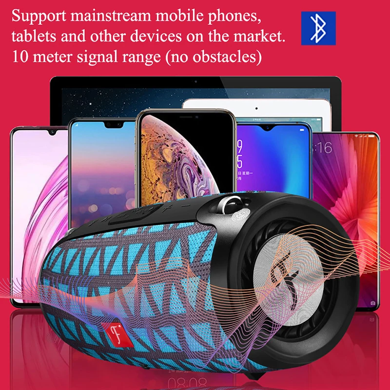 Bluetooth Колонка портативная Водонепроницаемая с поддержкой TF карты и FM