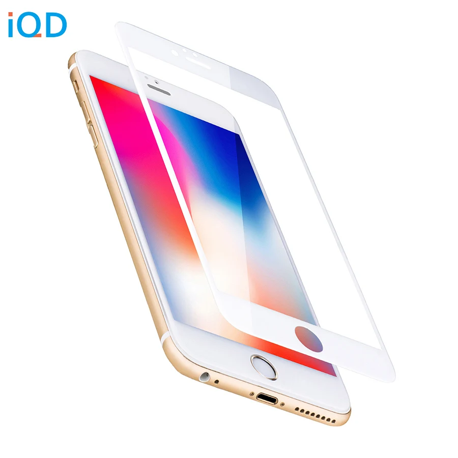 Закаленное стекло IQD для iPhone X 8 7 6 6s Plus защита экрана полное покрытие высокая