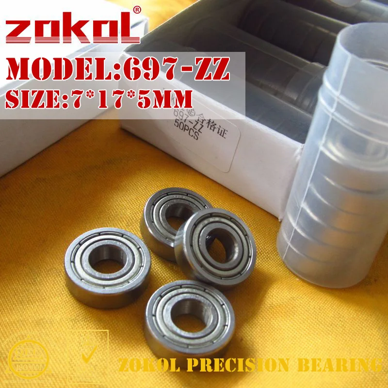 ZOKOL 697 ZZ подшипник Z 697z Z1 миниатюрный радиальный шарикоподшипник 7*17*5 мм|bearing