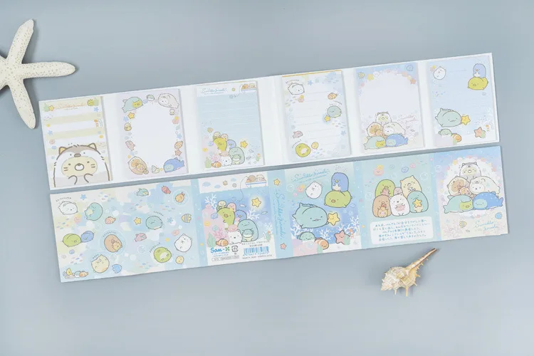 Милый мультфильм Sumikko guurashi 6 складной блокнот для заметок Kawaii N Times Sticky Notes memo закладки для блокнота подарочные канцелярские товары