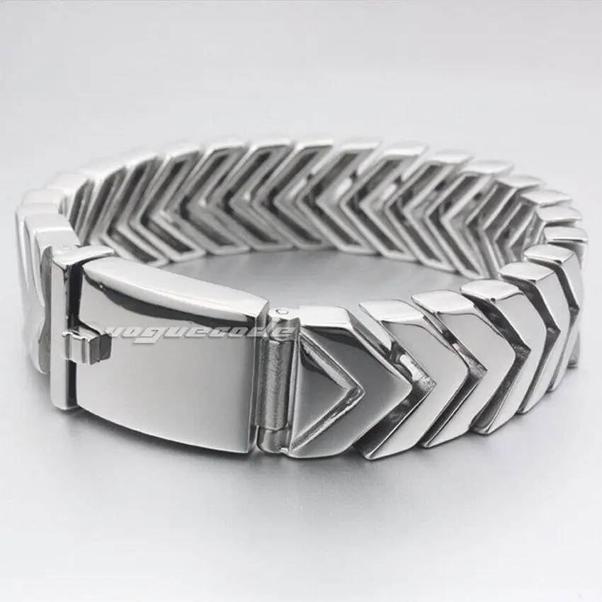 Мужской большой тяжелый браслет 8 7 дюйма из нержавеющей стали 316L Байкерская цепь
