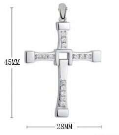 only small pendant Чистое Серебро S925, CZ Кристалл, кубический циркон, крест, подвески, Настоящее 925 пробы, серебряные подвески, ожерелья для женщин, ювелирные изделия CP148 - Окраска металла: only small pendant