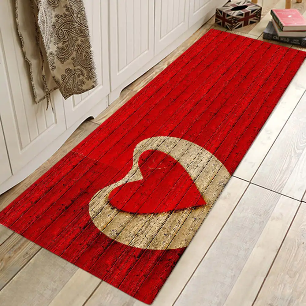 Red love Простой красочный Коврик для ванной водопоглощающий нескользящий предпочтительный материал коврик для ванной комнаты украшение для кухни спальни коврик для ванной комнаты - Цвет: Red love