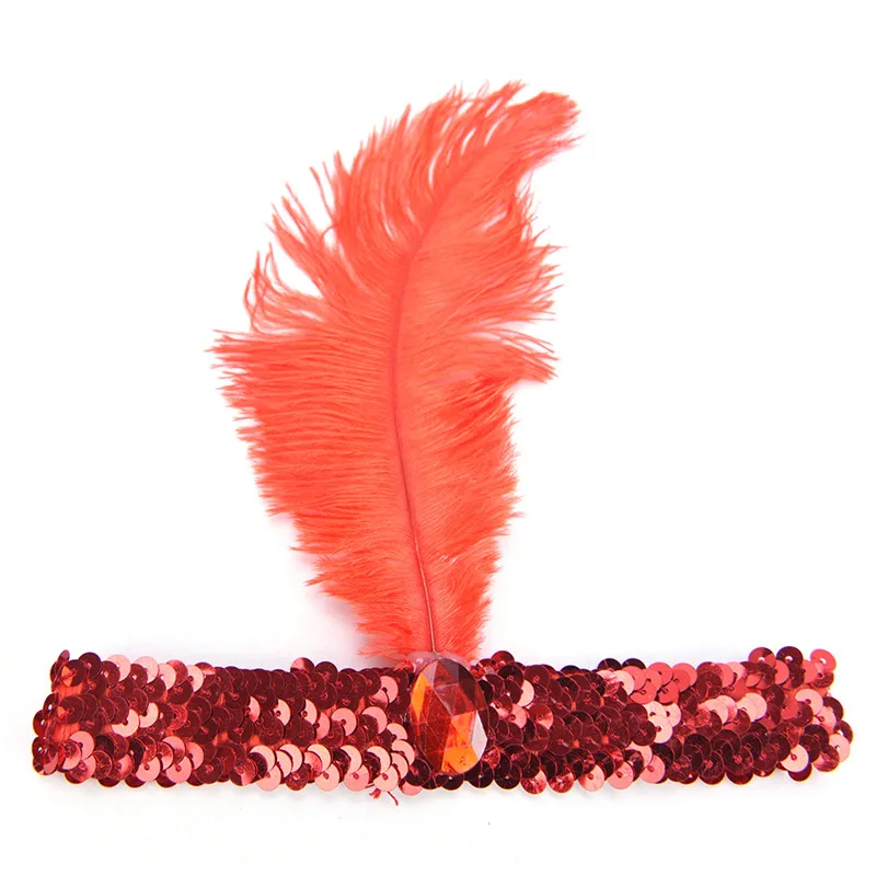 1 шт. Разные цвета Милая повязка на голову с перьями Блестящий головной убор