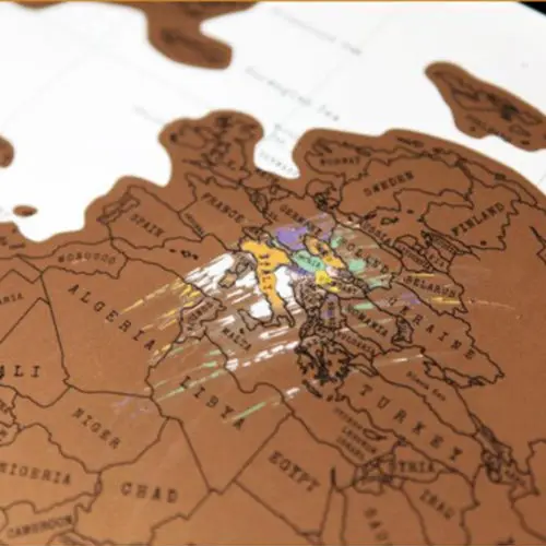 Новая роскошная версия скретч карта со слоем визуальный журнал для путешествий