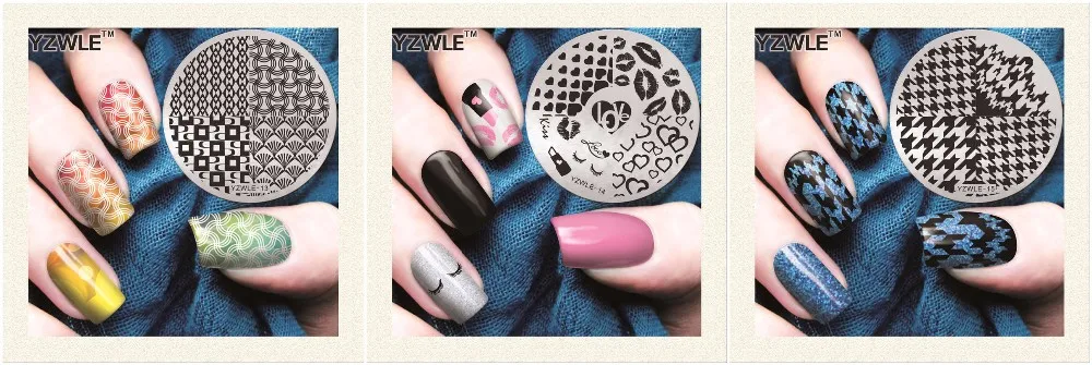 Новейшая 24 слота кожаная пластина для стемпинга для нейл-арта чехол/сумка/папка для ногтей штамп Шаблон Держатель Альбом для хранения диам 5,6 см трафарет