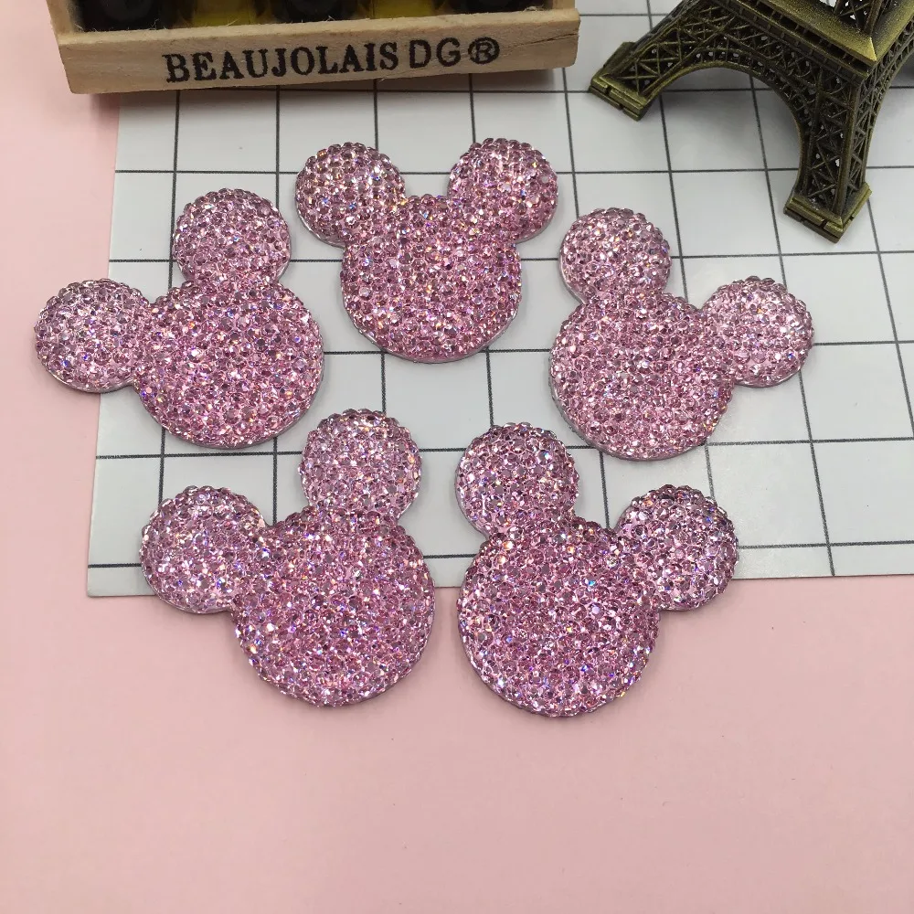 Сияющая голова мыши из смолы кабошон с плоским основанием для украшения центр