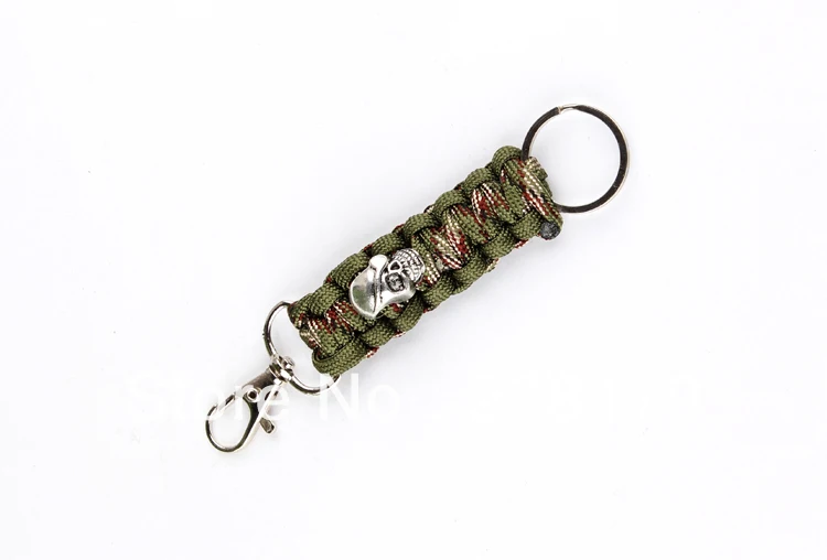 550 шнурок для ключей из Паракорда (доступно много цветов) 7 нитей с черепом | Спорт