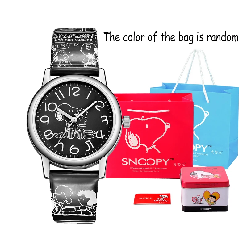 Snoopy мужские часы классические Мультяшные подлинные Брендовые повседневные Модные кварцевые наручные часы женские часы водонепроницаемые подлинные брендовые