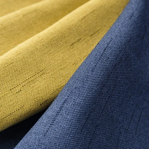 Yellow -Navy Высококачественная однотонная шовная затемненная оконная занавеска, льняная ткань для гостиной, спальни, высокое затенение, украшение для дома 205#4 - Цвет: Yellow -Navy