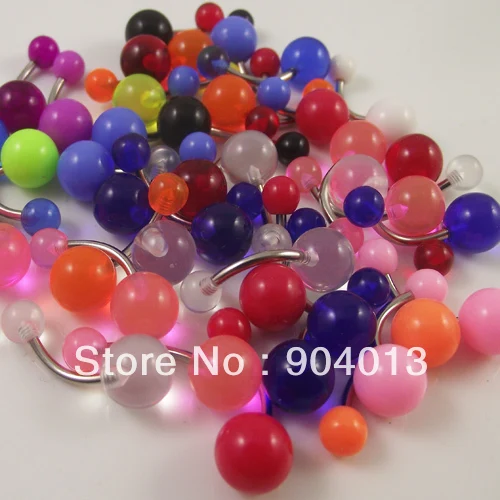 Новинка оптовая продажа 100 шт. 14 г кольцо с пуговицами для живота простые шарики