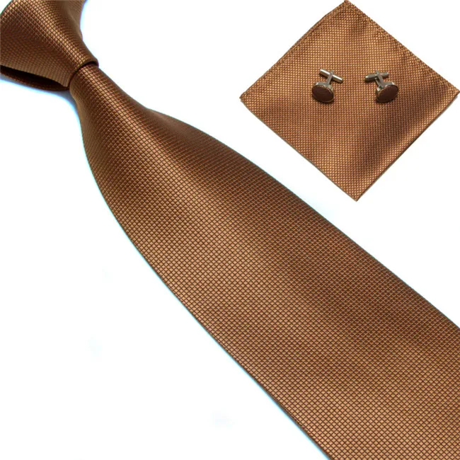 Brown-150X8.5cm Мужской галстук-бабочка на молнии, деловой костюм, узкий шейный галстук с кольцом, полосатый мужской галстук для свадебной вечеринки, одежда, подарки - Цвет: Brown-150X8.5cm